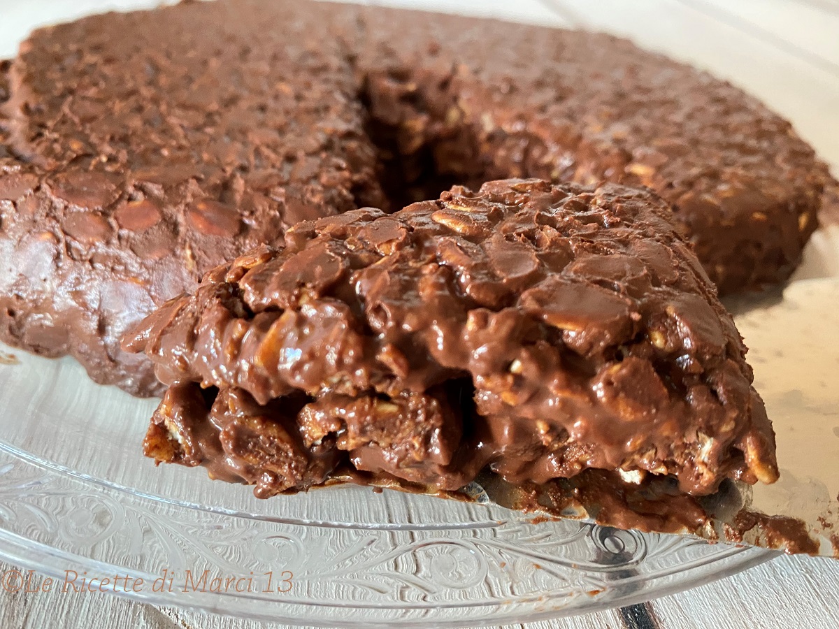 Leichte Hafer- und Schokoladentorte, glutenfrei, ohne Eier und Laktose