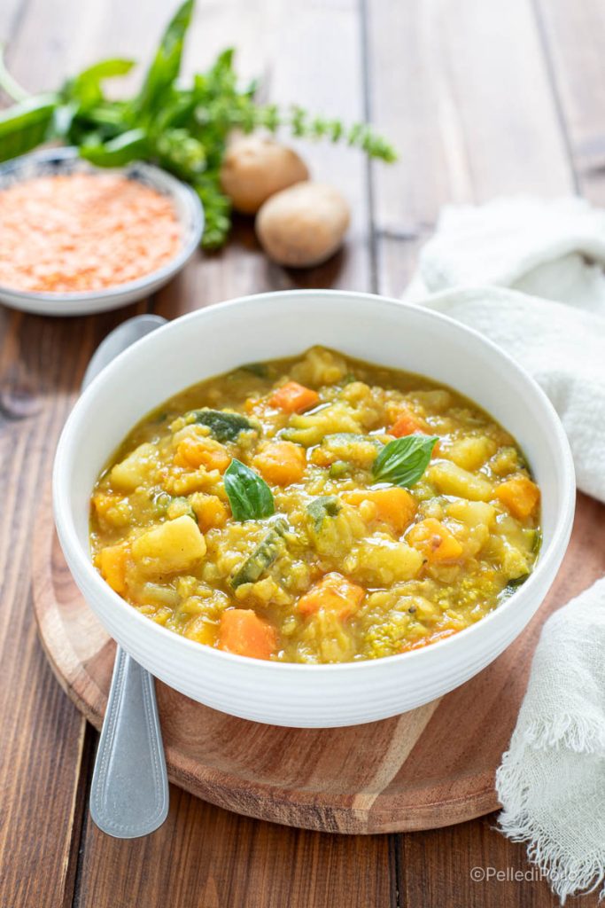 Linsensuppe mit Gemüse