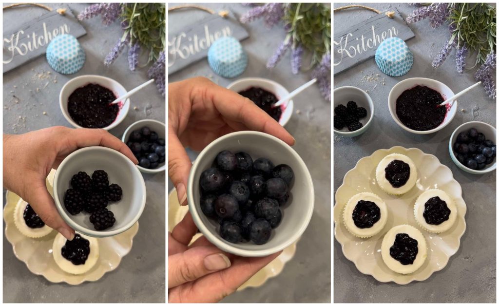 Mini-Cheesecakes mit Blaubeeren