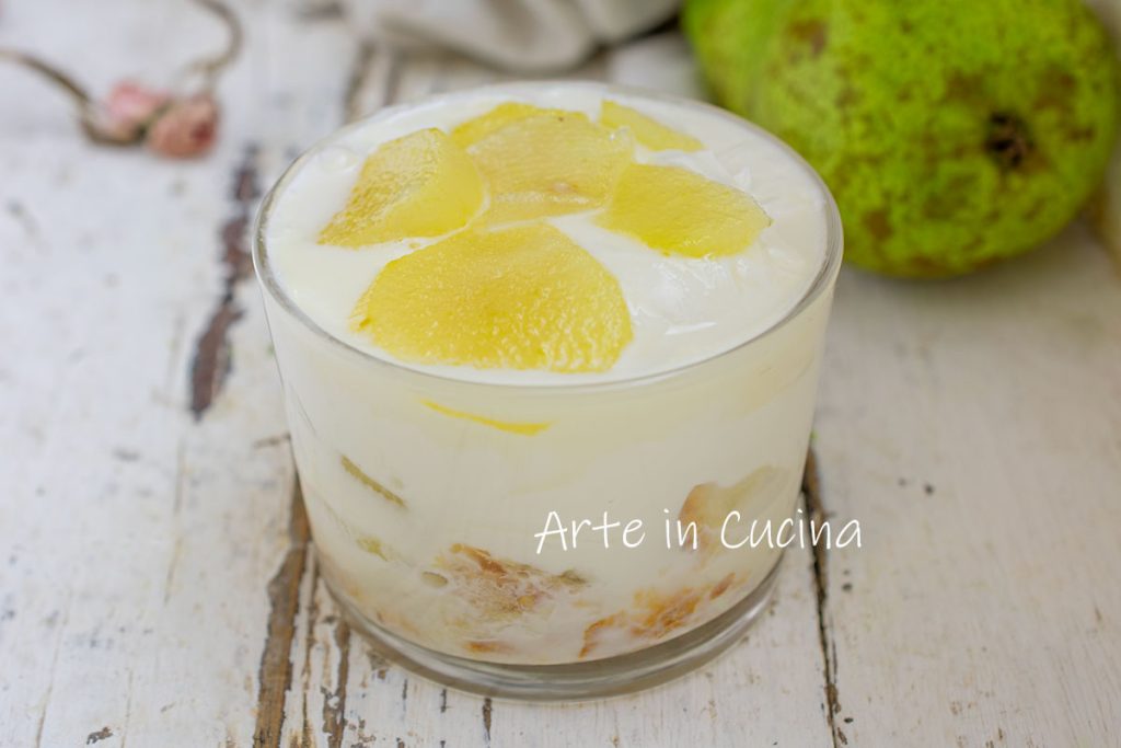 Mousse Ricotta und Birne