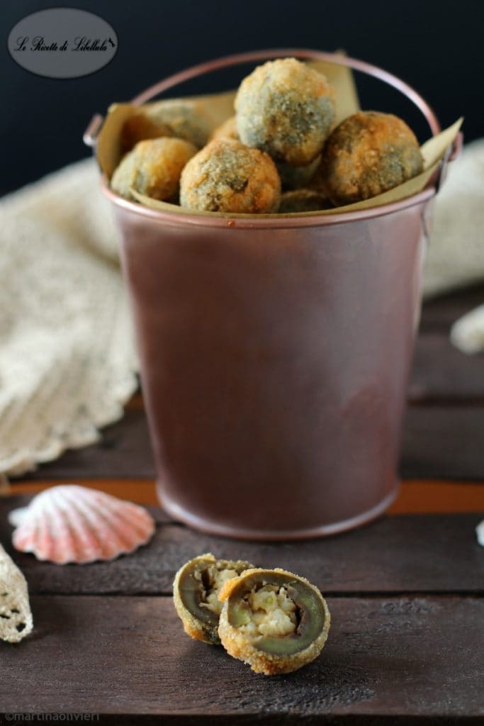 Oliven alla Ascolana mit Fisch