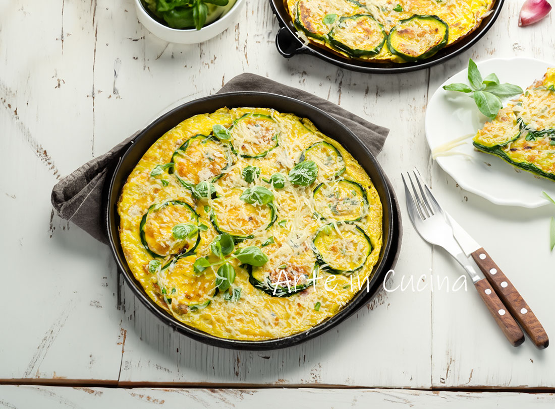 Omelett mit Zucchini und Parmesan