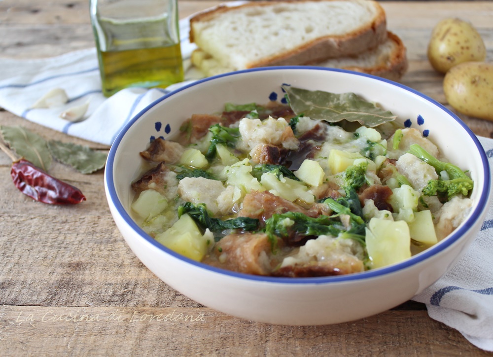 pancotto mit kartoffeln und stängelkohl