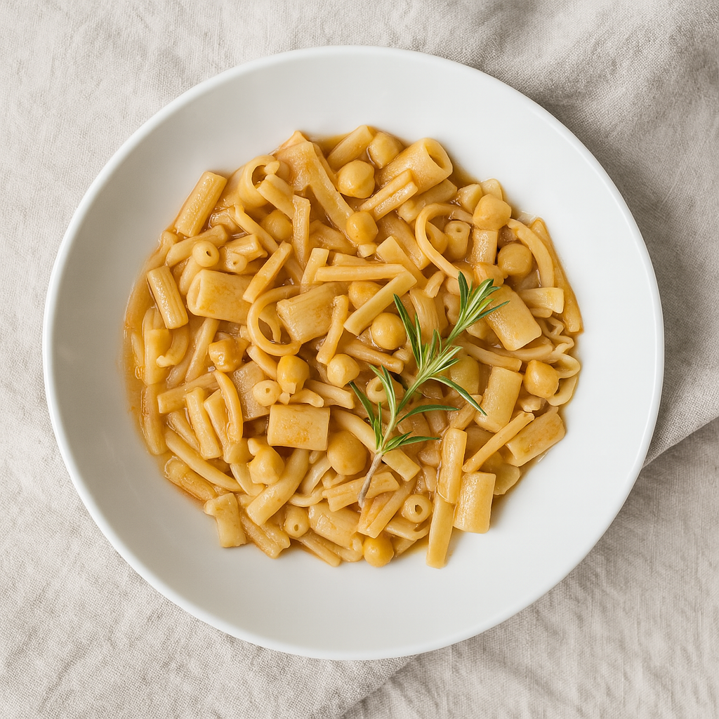 pasta und kichererbsen