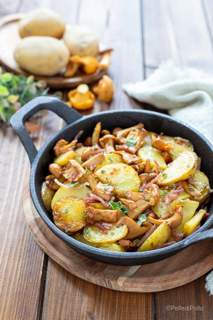 Kartoffel- und Pfifferlingsgröstl