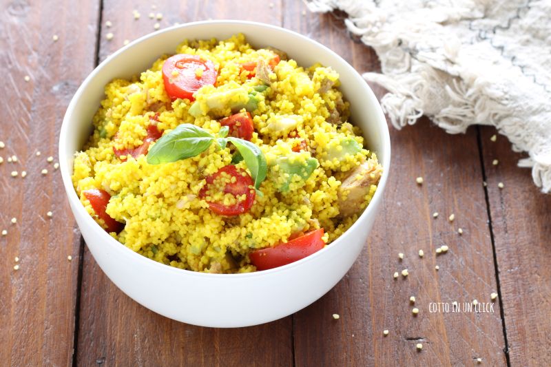 Couscous mit Safran und Thunfisch