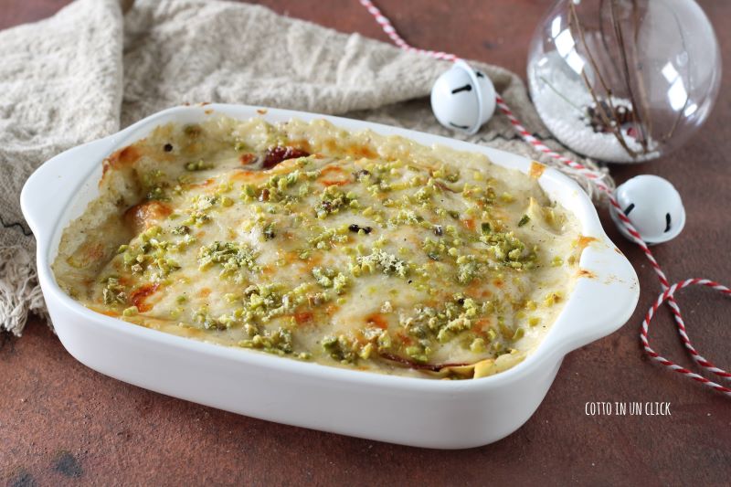 lasagne mit pistazien und speck