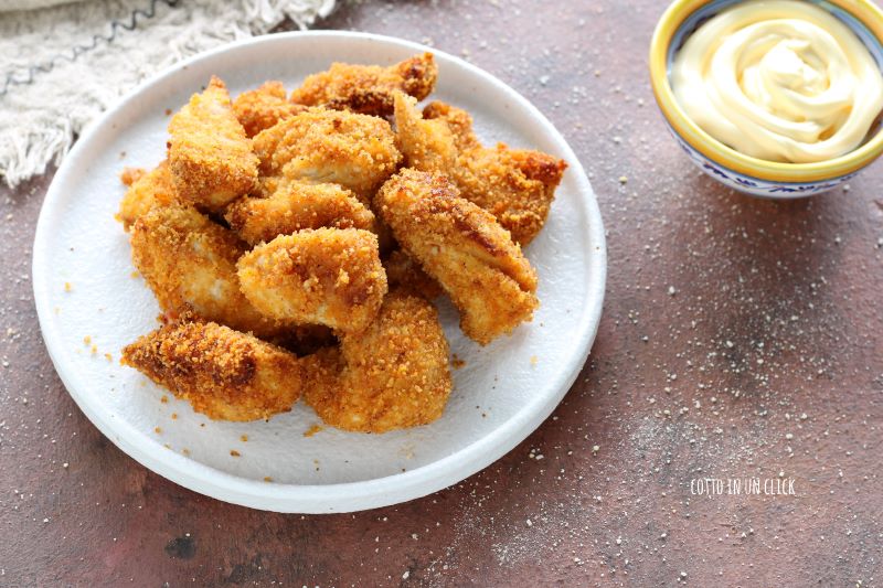 Putenstreifen mit Paprika in der Heißluftfritteuse