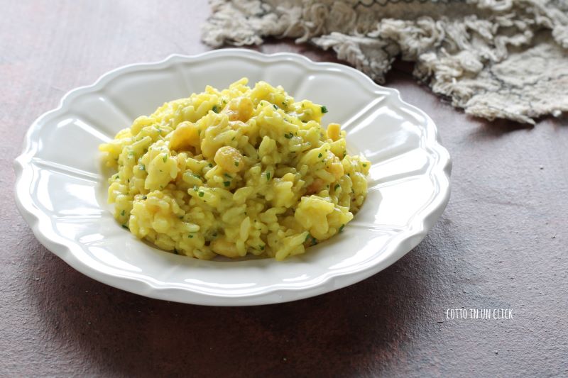 Risotto mit Garnelen und Safran im Schnellkochtopf