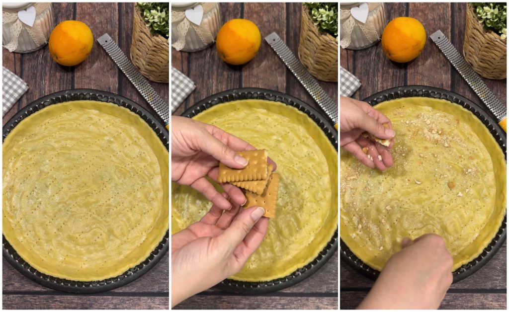 Ricottapizza mit kandierten Früchten