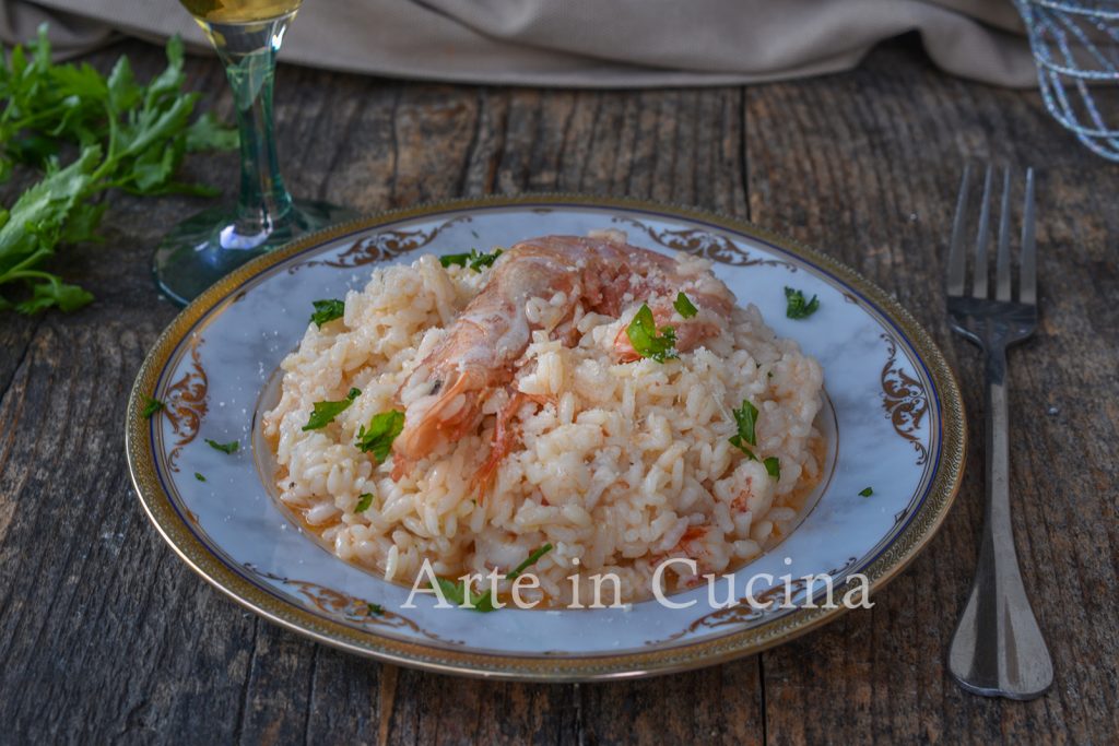 Risotto mit Champagner und Garnelen