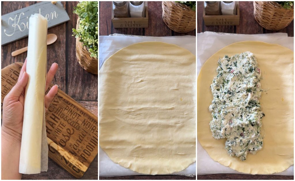 Rustikales Ricotta und Spinat