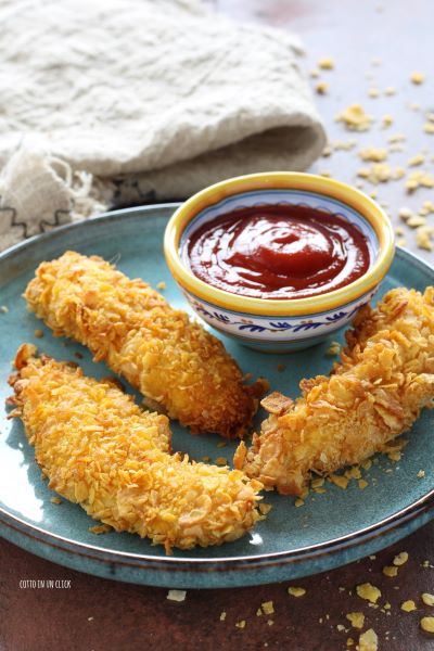 servieren Sie das knusprige Hähnchen