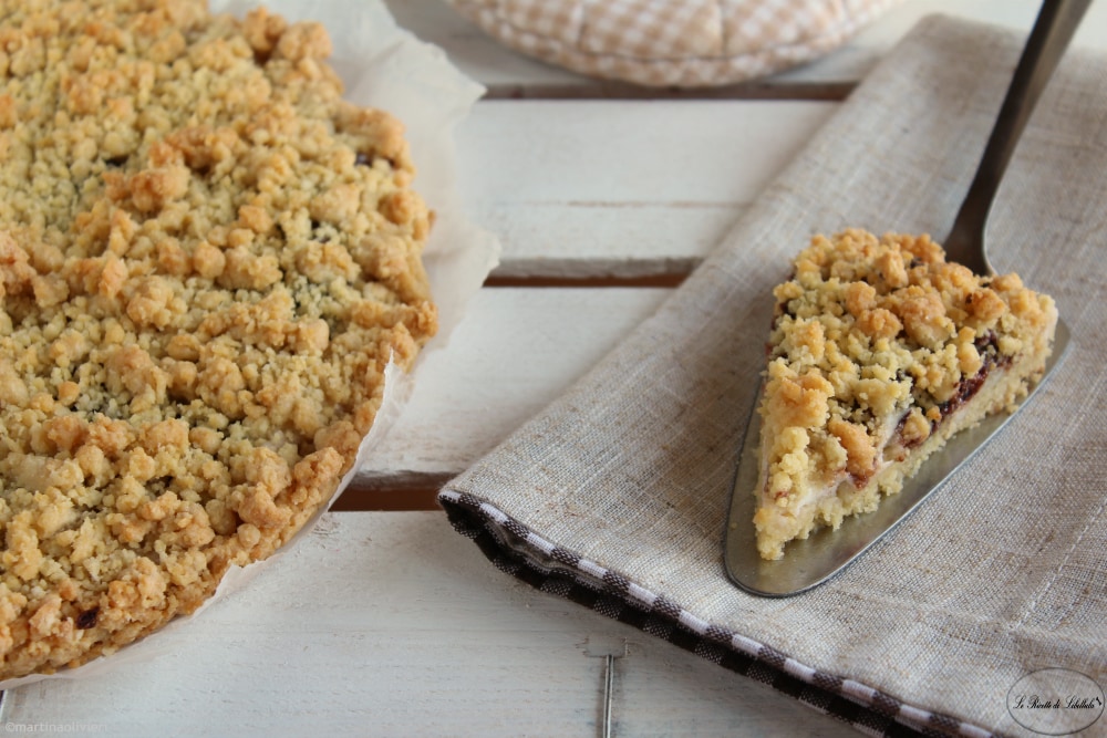 Streuselkuchen mit Ricotta und Haselnusscreme