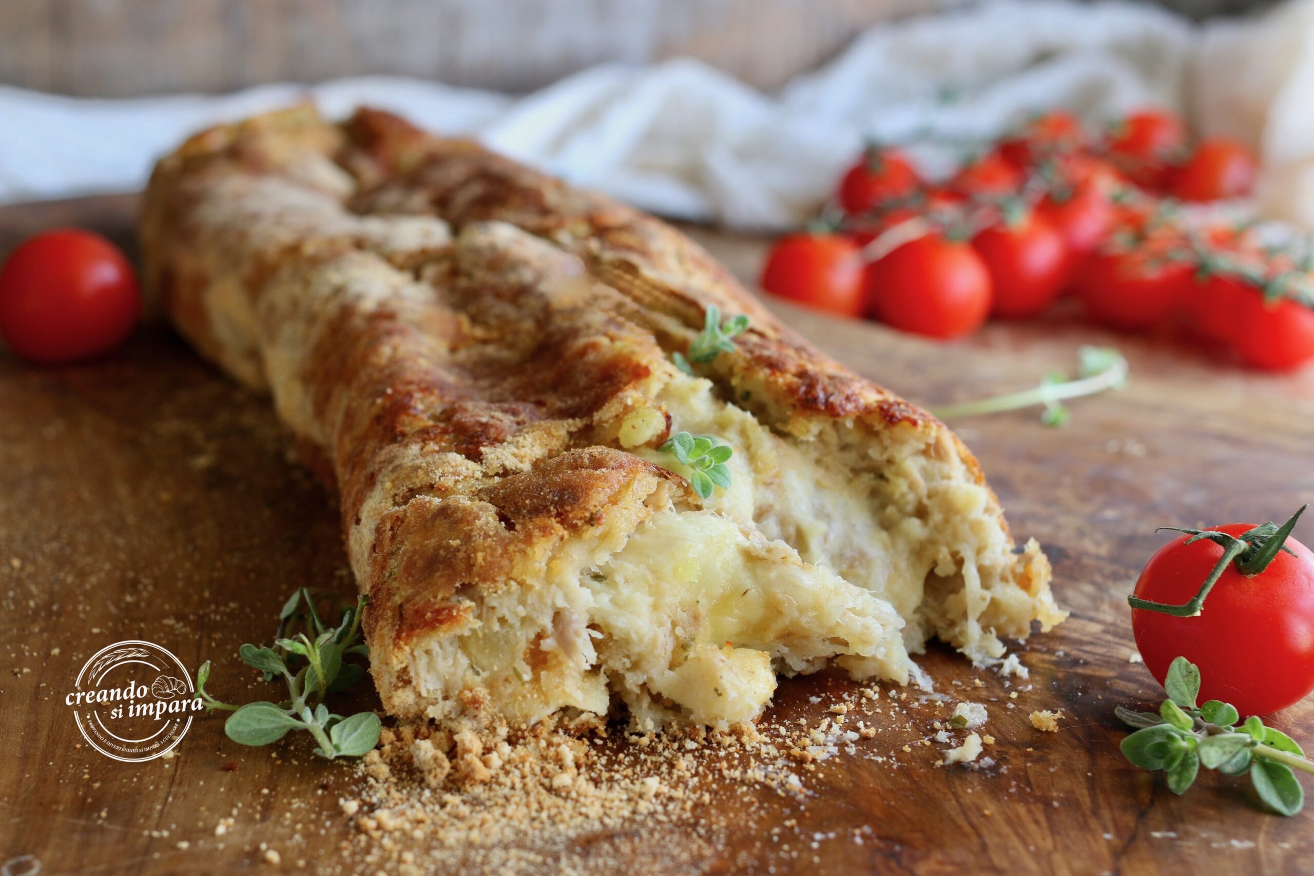 Thunfisch-Kartoffel-Rolle mit schmelzendem Kern