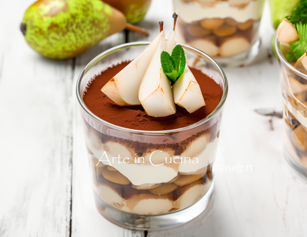 Ricotta- und Birnen-Tiramisu im Glas