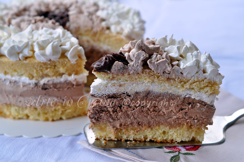 Abbraccio di venere Nutella- und Schokoladentorte Rezept vickyart arte in cucina