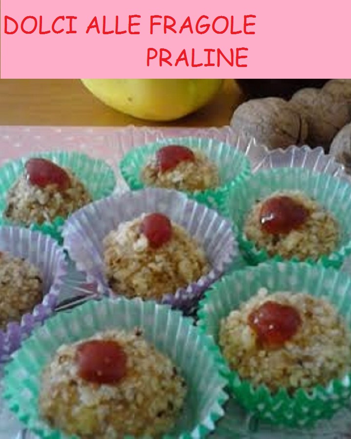 pralinen mit erdbeermarmelade