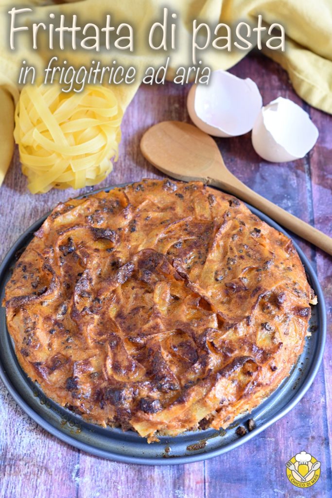v_ Nudelomelett in der Heißluftfritteuse schnelles Rezept um Reste von Tagliatelle mit Ragù zu verwerten der chicco di mais