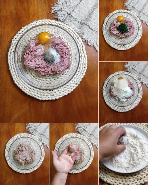 Vorbereitung der Bällchen