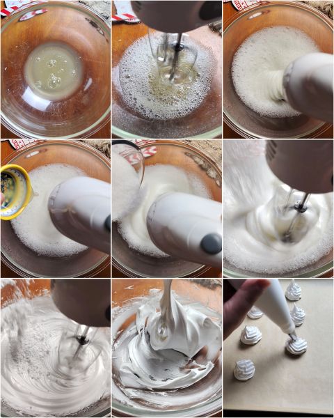 Vorbereitung der Baiserbäumchen