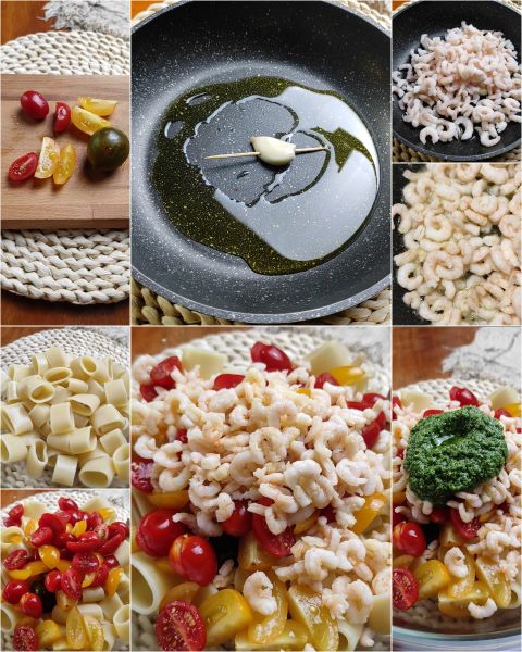 Vorbereitung der kalten Calamarata