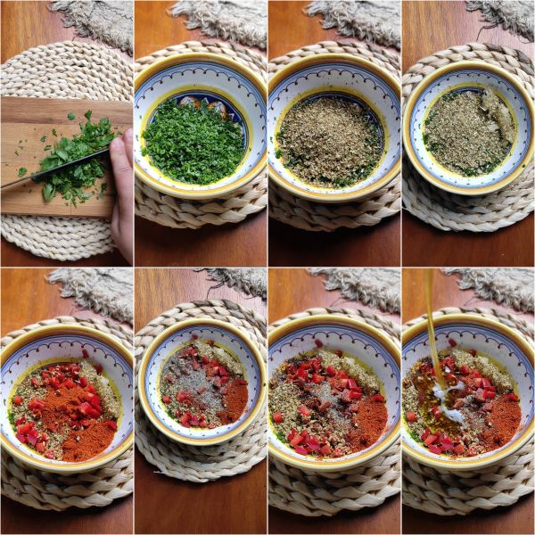 Zubereitung der Chimichurri-Sauce
