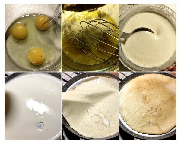 Zubereitung der Pfannkuchen