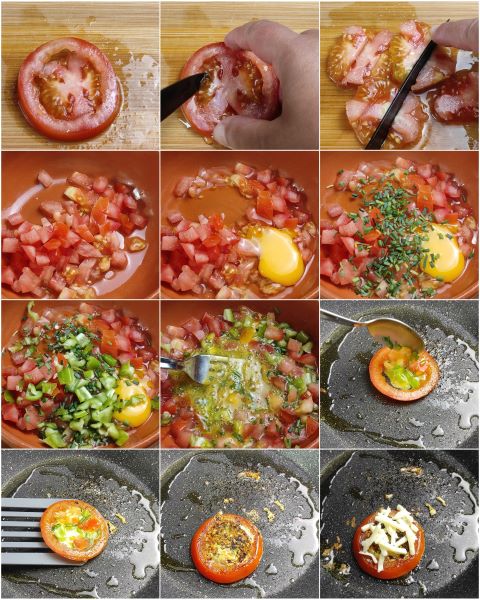 Zubereitung der Tomaten-Tortillas