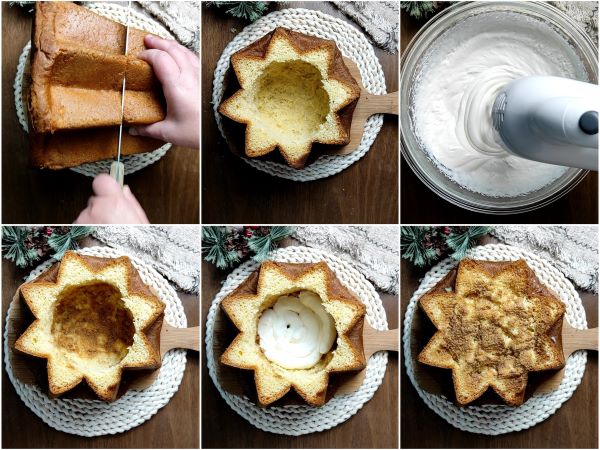 Zubereitung des gefüllten Pandoro