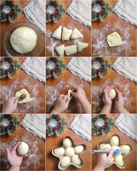 Zubereitung des Weihnachtsstern Danubio süß