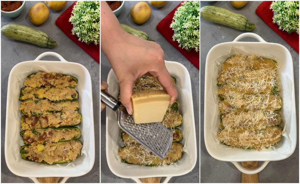 Zucchiniboote mit Thunfisch