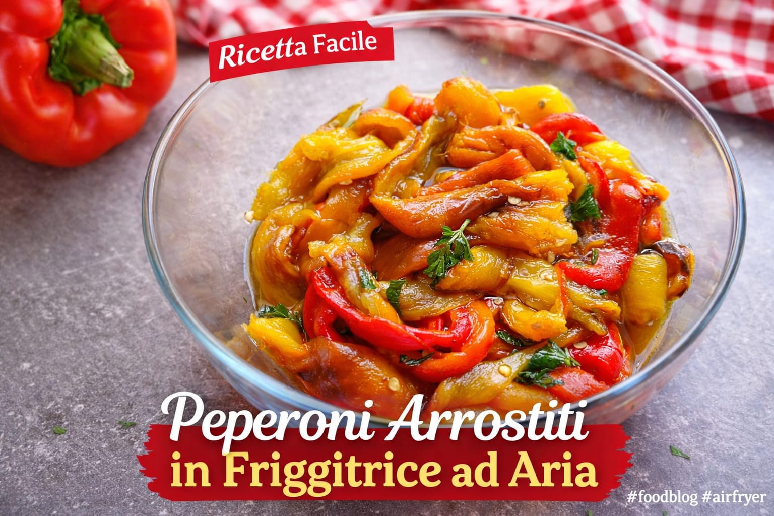 Geröstete Paprika im Heißluftfritteuse