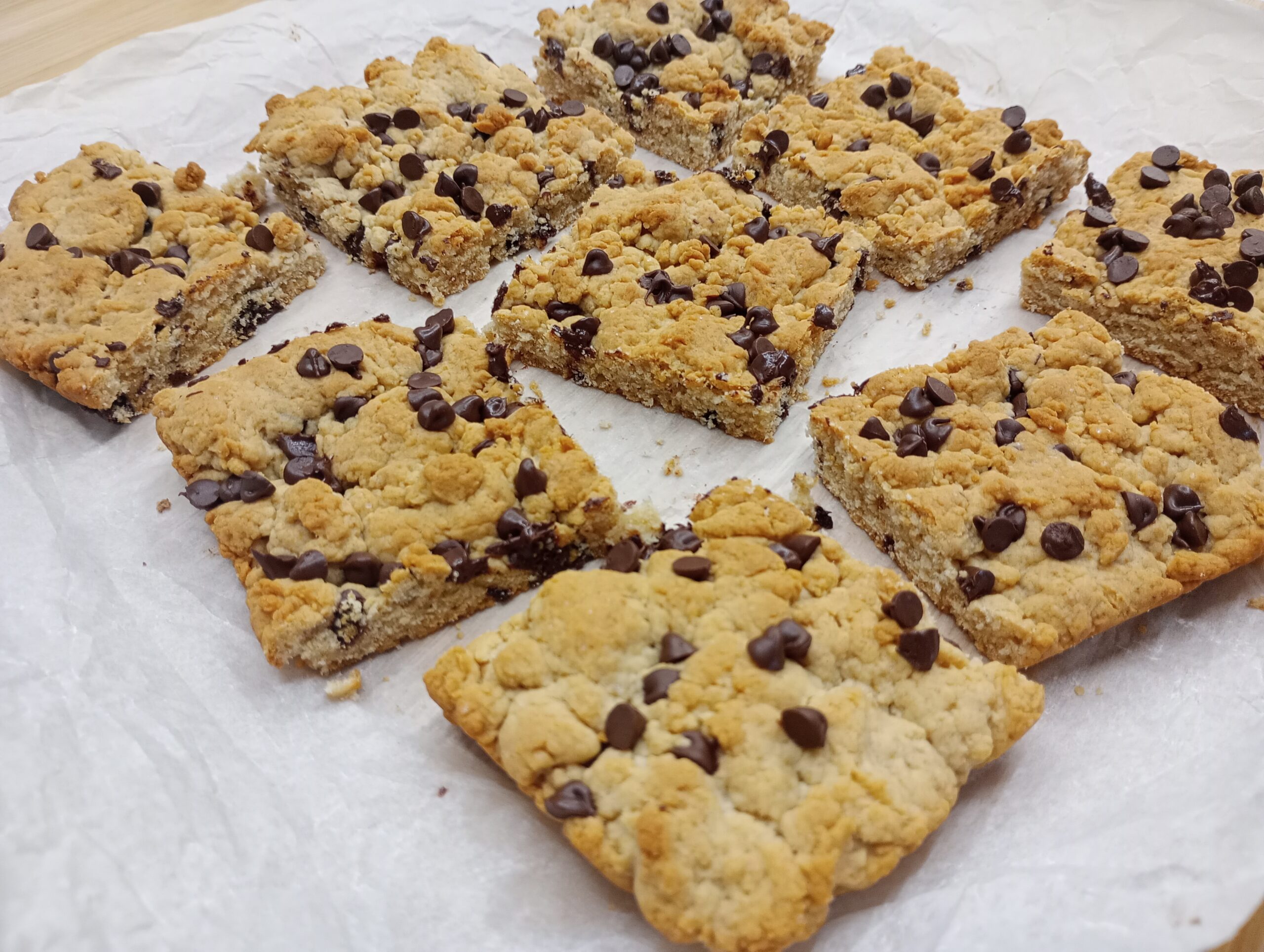 Streuselkuchen mit Ricotta und Schokoladentropfen