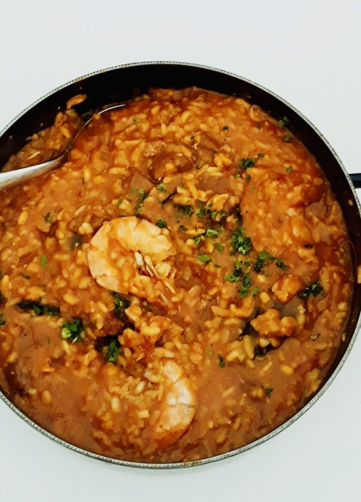 Maritimes Risotto mit Tomaten