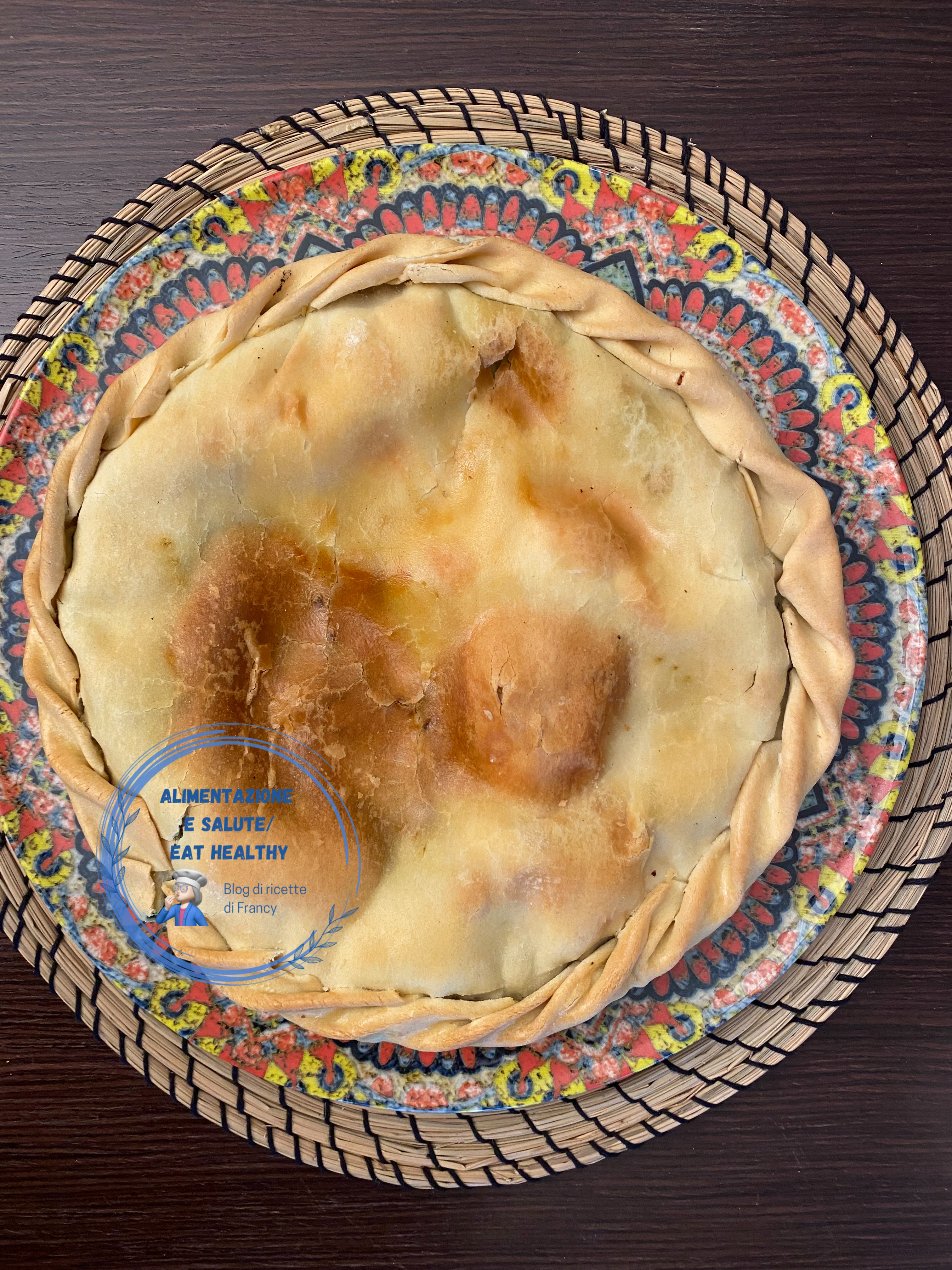 Artischocken-Pasqualina-Kuchen die Tradition auf dem Tisch