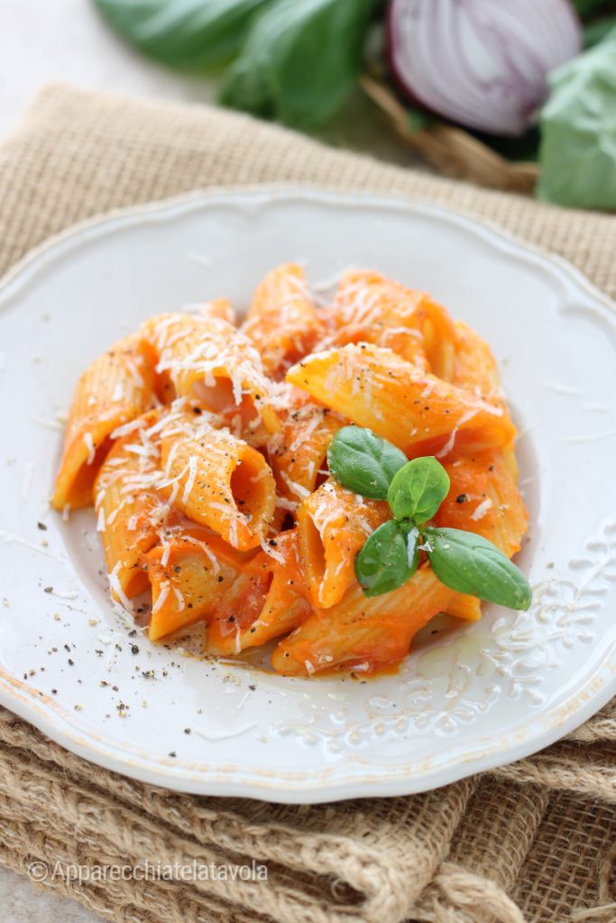 cremige Pasta mit Paprika