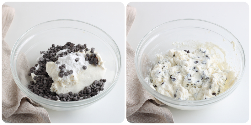 Ricotta und Schokoladenstückchen