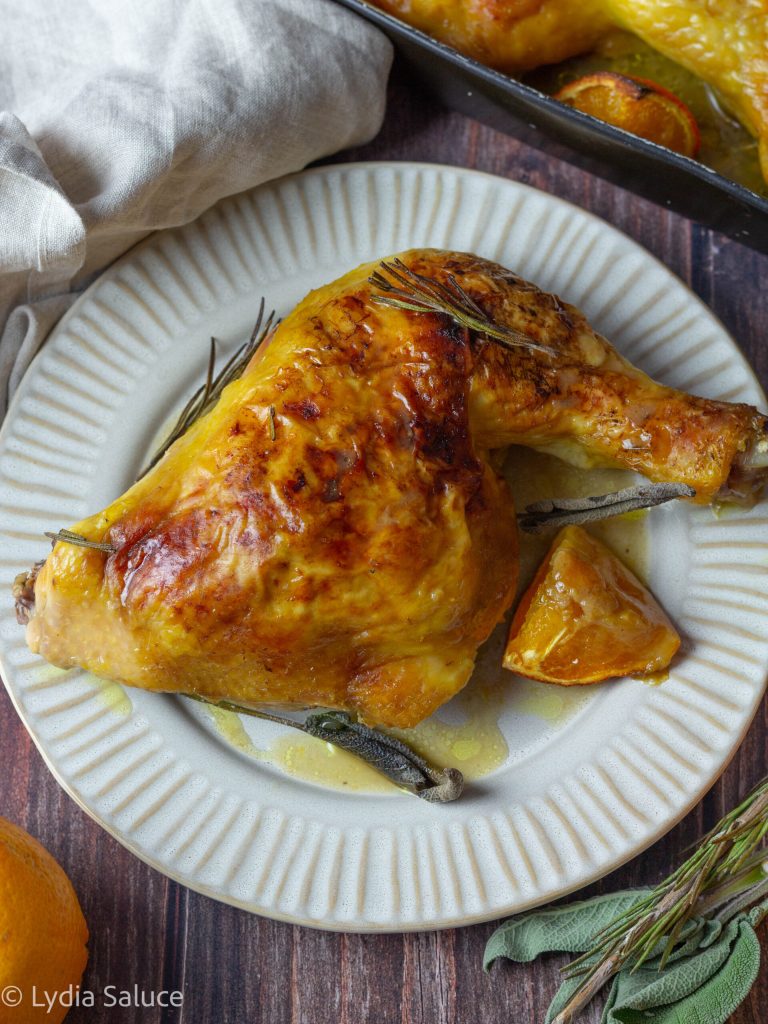 Hähnchenschenkel mit Orange