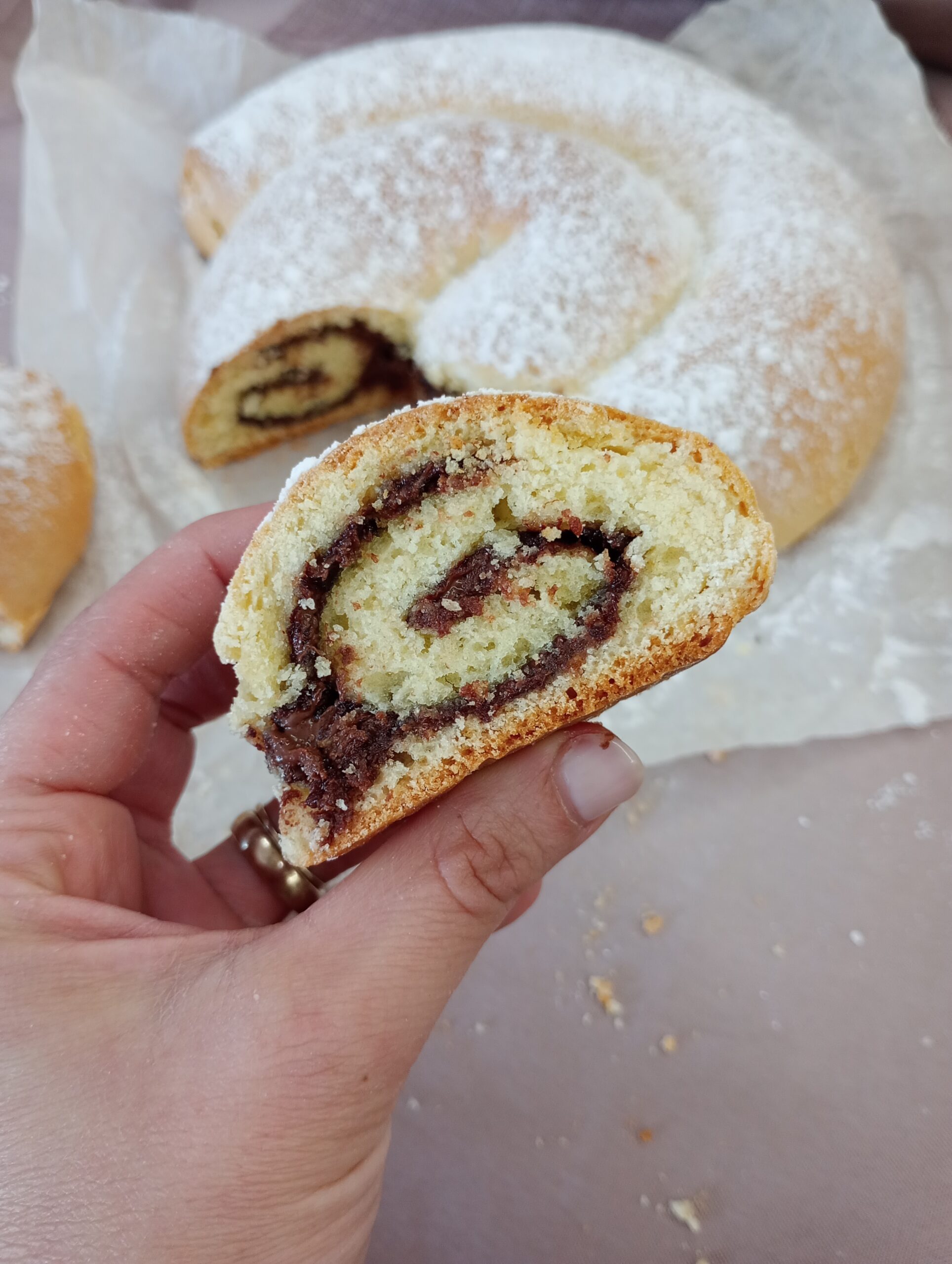 Biskuit-Wirbelkuchen