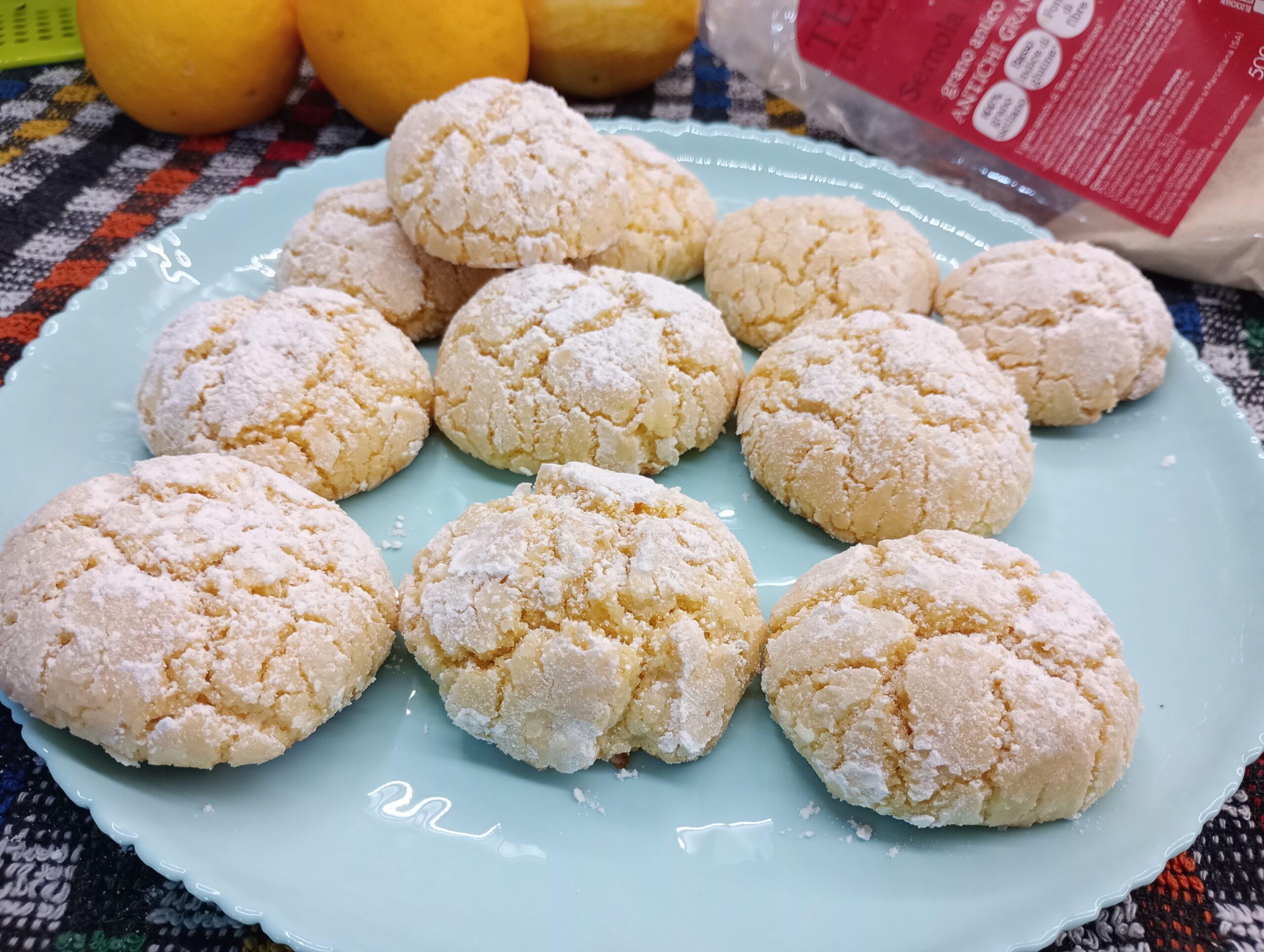 Zitronenkekse mit Hartweizenmehl