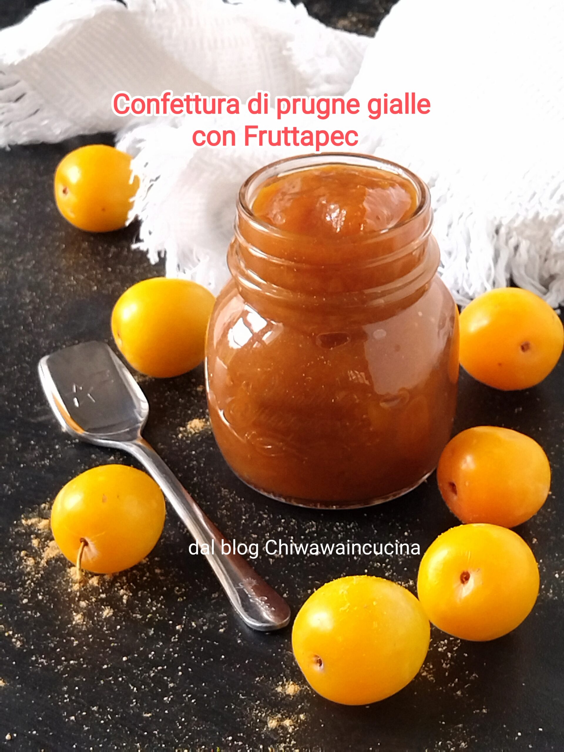 Konfitüre aus gelben Pflaumen mit Fruttapec