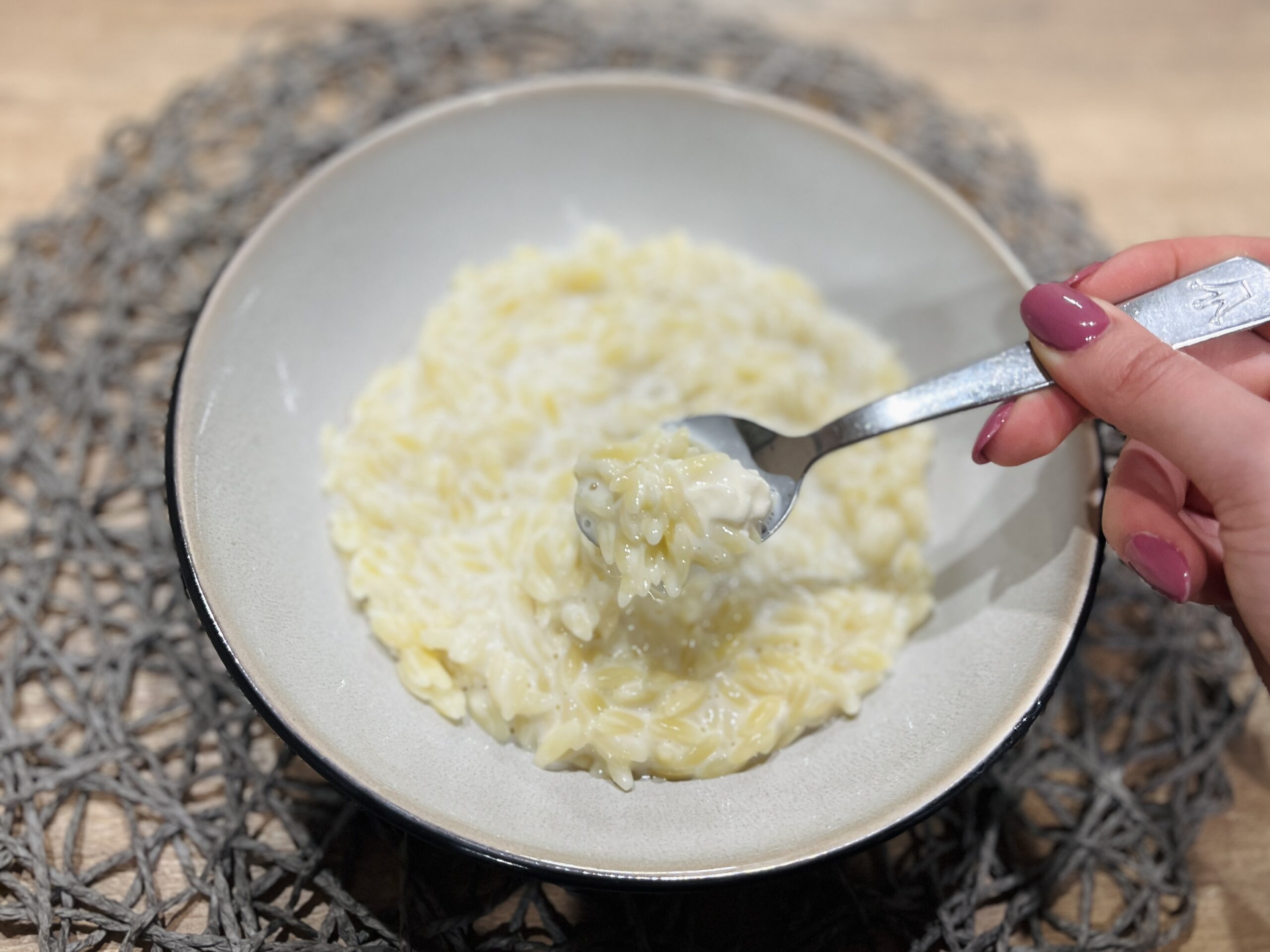 Cremige Pastina mit Frischkäse