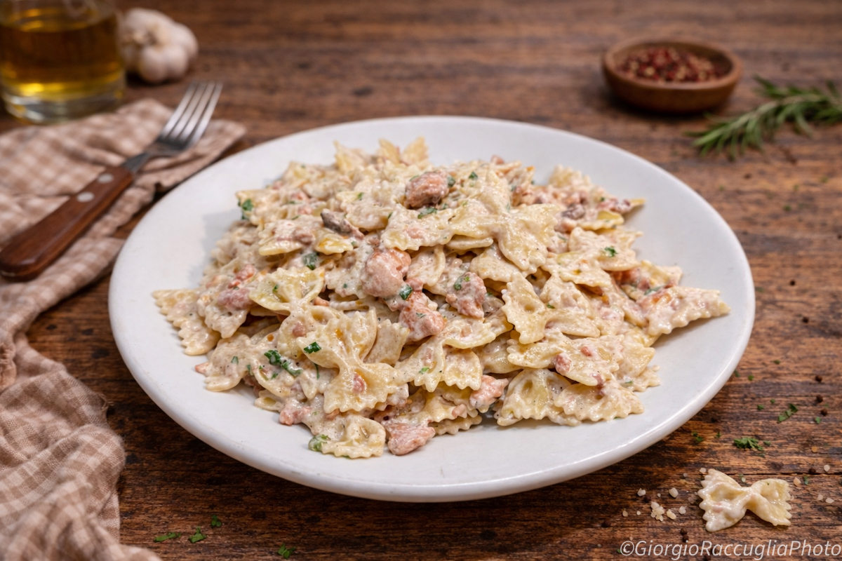 Super cremige Lachsfarfalle (in 20 Minuten fertig)