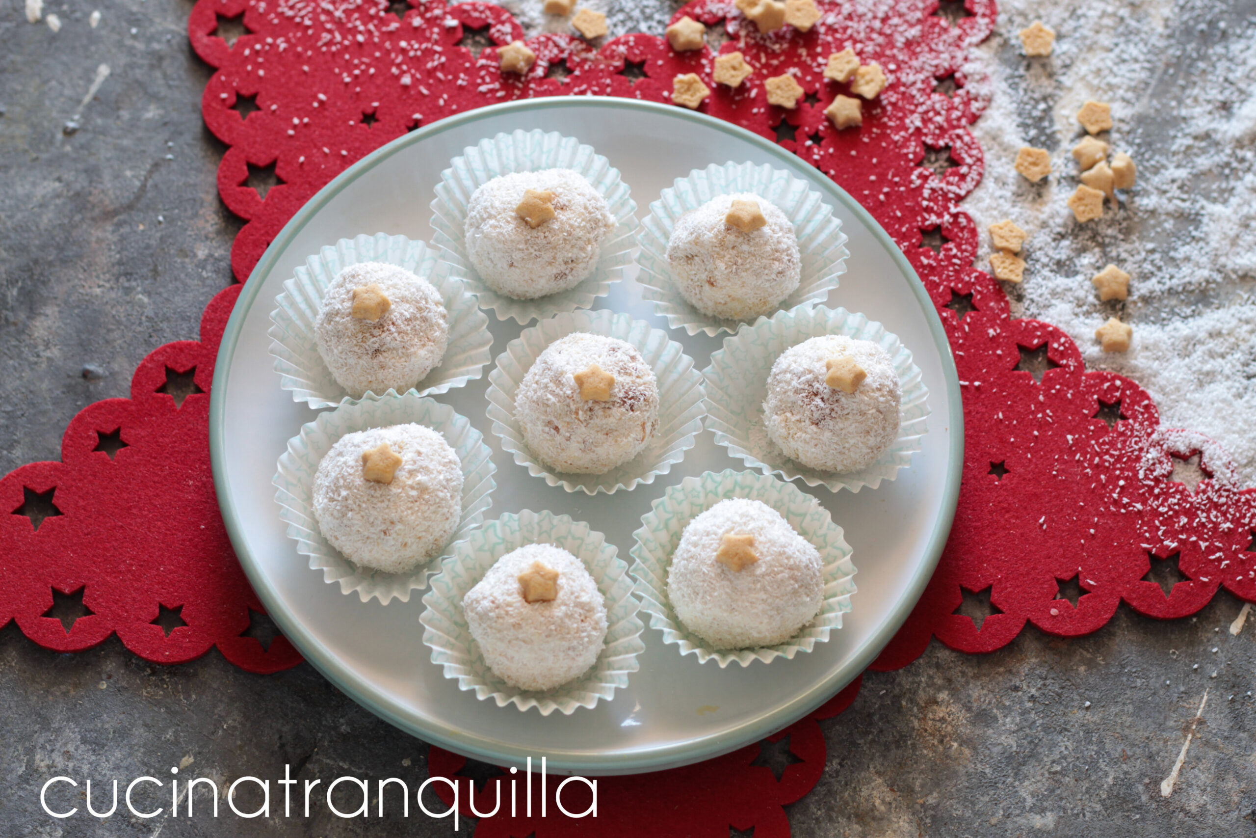 Pandorokugeln mit Kokos und Ricotta