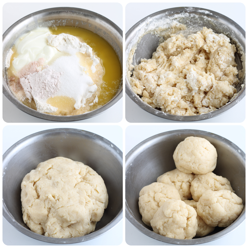 Teig für Joghurt- und Marmeladenkekse