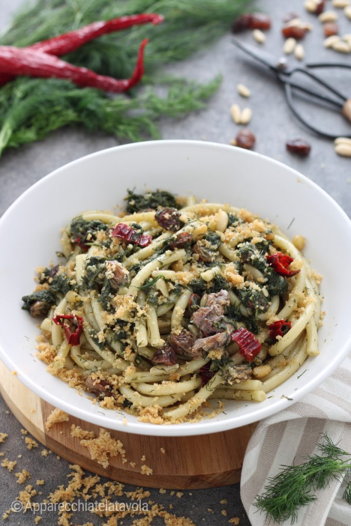 nudeln mit wildem fenchel