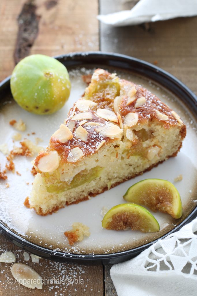 Kuchen aus frischen grünen Feigen