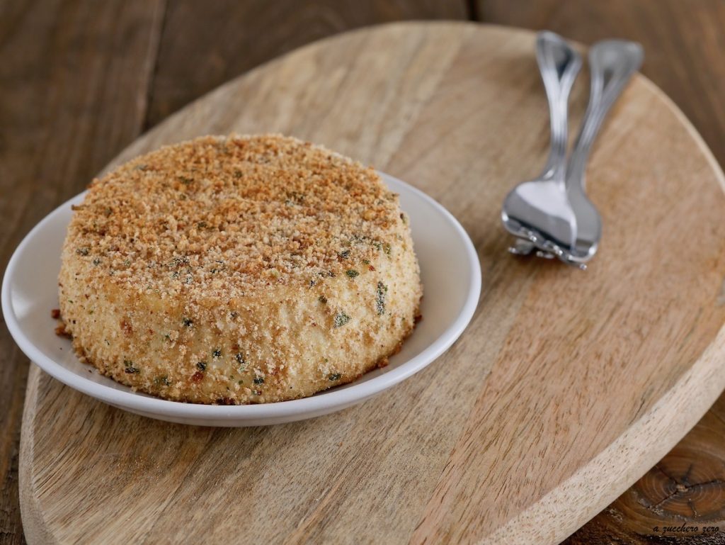 Leichte, im Ofen panierte Ricotta