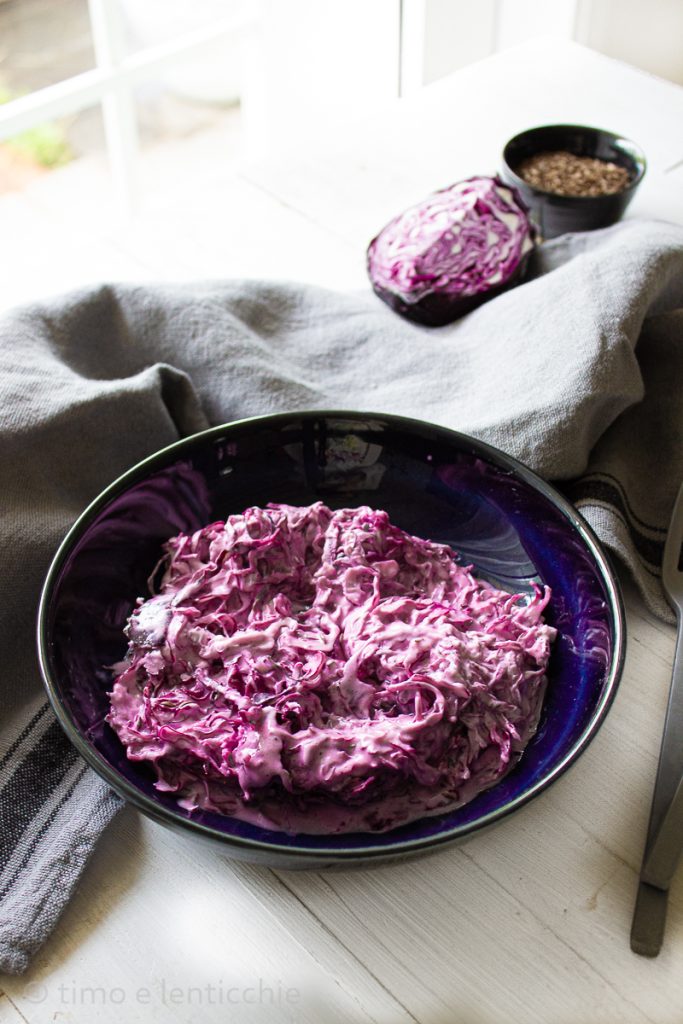Rotkohl in Joghurtsauce